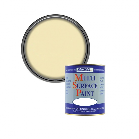 Bedec Multi Surface Paint Soft Satin 750ml - Soft Cream